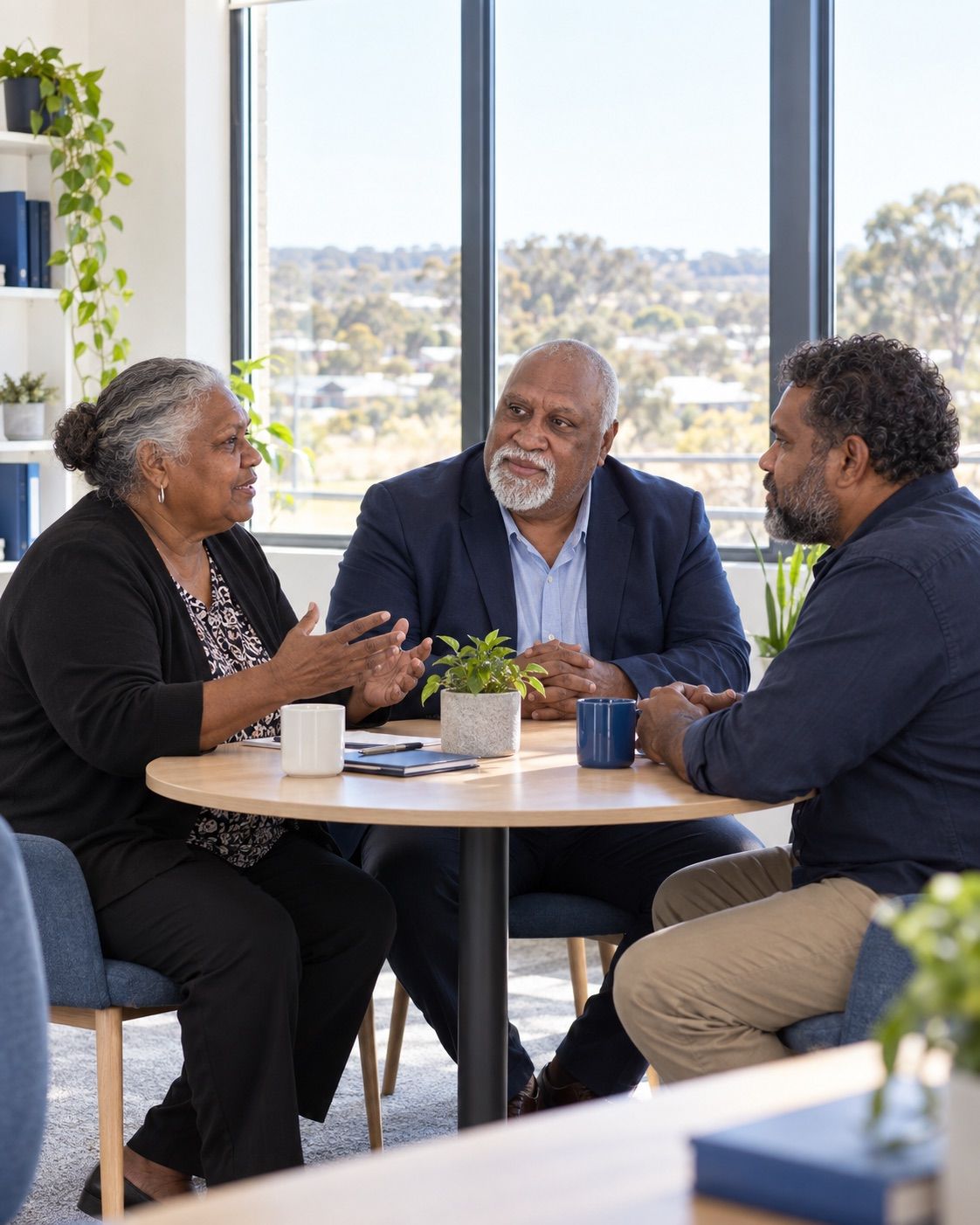 Tui Savu listening to community organisation representatives